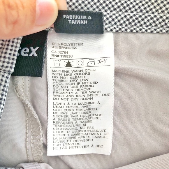 Prtex Y2K Gingham Medium Rise Casual Black & White Mini Cargo Skirt. US 04. - Picture 7 of 14